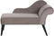 BIARRITZ - Chaise longue - Grijs - Rechterzijde - Fluweel