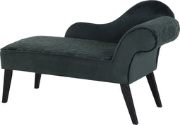 BIARRITZ - Chaise longue - Groen - Rechterzijde - Fluweel
