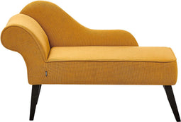 BIARRITZ - Chaise longue - Mosterdgeel - Linkerzijde - Polyester