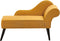BIARRITZ - Chaise longue - Mosterdgeel - Rechtszijdig - Polyester