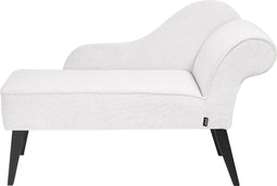 BIARRITZ - Chaise longue - Wit - Rechtszijdig - Polyester