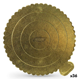 Taartbasis Algon Gouden 40 x 40 cm (36 Stuks)