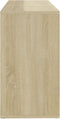 vidaXL - Schoenenbank - 103x30x54,5 - cm - bewerkt - hout - wit - sonoma - eikenkleur