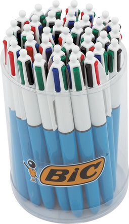 BIC 4 Colours Original Balpennen met Kliksysteem - Pot van 36 Stuks - Medium Punt 1 mm
