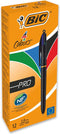 BIC 4 Colours Original Pro Balpennen met Kliksysteem - Pak van 12 Stuks - Medium Punt 1 mm
