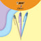BIC 4 Kleuren Pastel Balpen - Verschillende kleuren - Doos met 12 stuks - Medium Punt 1 mm