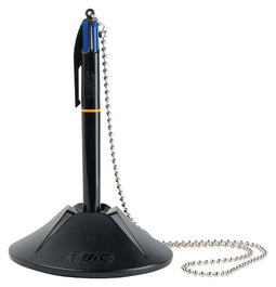 Bic - Baliebalpen bic pen-desk met ketting zwart | 18 stuks