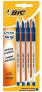 Bic Balpennen 1,0 Mm 14 Cm Blauw 4 Stuks
