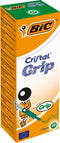 BIC Cristal Grip Balpennen - Groen - Doos van 20 Stuks - Medium Punt 1 mm
