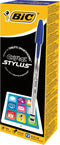 BIC Cristal Stylus Balpen - Blauw - Doos van 12 Stuks - Medium Punt 1 mm