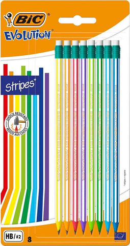BIC Evolution Potloden met Gum, 8st.