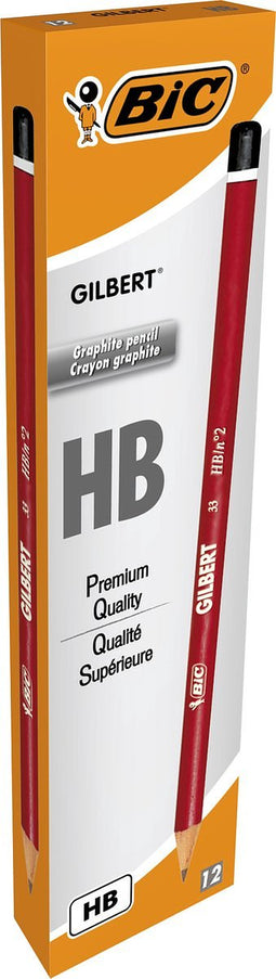 BIC Gilbert Houten Potloden - Hardheid HB - Doos van 12 stuks - Tekenpotloden