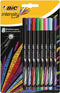 BIC Intensity Fineliners voor kinderen en volwassenen - Diverse Kleuren - 8 stuks - met Dunne Punt 0.8 mm - Lijndikte 0.4 mm- Fijnschrijvers