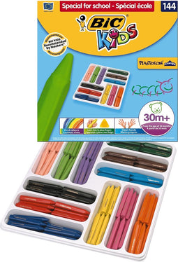 BIC - Kids Plastidecor Triangle waskrijtjes - 144 stuks - 30m+