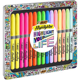 Bic - Markeerstift bic highlight your life in blik ass | 10 stuks