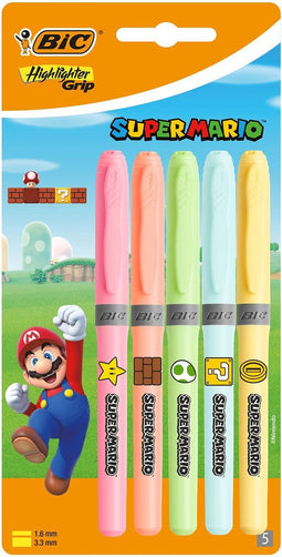 BIC Super Mario Markeerstiften, 5st.