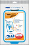 BIC Velleda Dubbelzijdig Droog uitwisbaar Bord - met Blauwe Whiteboard Marker en Wisser - Pack van 1 Stuk - 19 x 26 cm