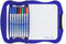 BIC Velleda Dubbelzijdig Whiteboard (21cm x 31 cm) - met 8 Whiteboard Stiften en Wisser - Blauw Frame