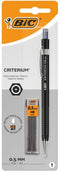 Bic vulpotlood Criterium | blister van 1 stuk + 12 vullingen (gratis) | zwart | 0 | 5 mm