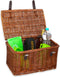 Bicycle Gear Rieten Fietsmand Voor - Rotan Fietsmand Stuur 30L - Bakkersmand 45 x 30 x 25 cm - Fietsaccessoires Volwassenen - Fietsmandje voor Oma Fiets, Stadsfiets of Transportfiets - Fietskrat Bruin