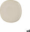 BIDASOA Ikonic - Dinerbord - Wit - Keramiek - 6 Stuks - 20.2 x 19.7 x 1.3 cm