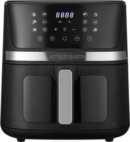 Olievrije friteuse - ARTHUR MARTIN - Airfryer 6,6 L - 1600 W - Touchscreen - 7 presets - Zwart