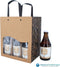 Biertassen - 6 flesjes - bruin kraft met venster - 10 stuks