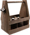 Bierverpakking | Draagtray | Hout | 6 flessen | 25x16x28.5cm | bruin | 1 stuks