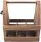 Bierverpakking | Draagtray | Hout | 6 flessen | 25x16x28.5cm | bruin | 1 stuks