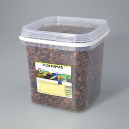 Biezen zijderupsen 10mm - Visvoer - 2,5l