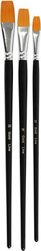 Big size - Gold Line penselen, l: 31+32+33,5 cm, b: 12+16+20 mm, 3 stuks