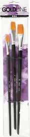 Big size - Gold Line penselen, l: 31+32+33,5 cm, b: 12+16+20 mm, 3 stuks