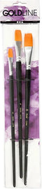 Big size - Gold Line penselen, l: 31+32+33,5 cm, b: 12+16+20 mm, 3 stuks