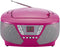 Bigben CD60RS - Draagbare Radio CD-Speler met 400 Stickers - Roze