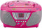 Bigben CD60RS - Draagbare Radio CD-Speler met 400 Stickers - Roze