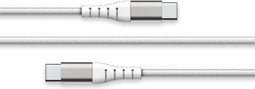 Bigben Connected Force Power Lite - USB-C naar USB-C - Versterkte Kabel - 2 meter - Wit