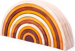 Bigjigs Natuur Houten StapelRegenboog Groot