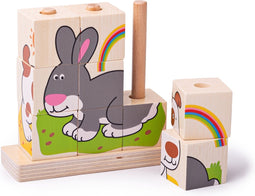 Bigjigs Stapelblokken Huisdieren