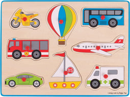 Bigjigs Toys - Houten Legpuzzel 'Transport'