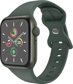imoshion Siliconen⁺ bandje - Geschikt voor Apple Watch 1, 2, 3, 4, 5, 6, 7, 8, 9, 10 (42 mm), SE - 38/40/41 mm - Donkergroen - S/M
