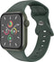 imoshion Siliconen⁺ bandje - Geschikt voor Apple Watch 1, 2, 3, 4, 5, 6, 7, 8, 9, 10 (42 mm), SE - 38/40/41 mm - Donkergroen - S/M