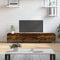 vidaXL - Tv-meubel - 150x36x30 - cm - bewerkt - hout - gerookt - eikenkleurig