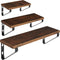 tectake® Cowell - Wandplanken set van 3 - Industrieel design - Donkerbruin