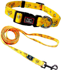 Bijenprint Hondentuig & Riem Set | Verstelbaar