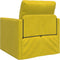 vidaXL - Vloersofa - Bed - 2-in-1 - Donker - Geel - 74x77x81 - cm - Velvet