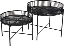 Bijzettafel Aiko Zwart - Set van twee