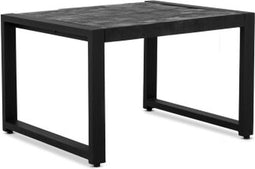 Bijzettafel Britt Zwart - Mangohout - 80x80 cm