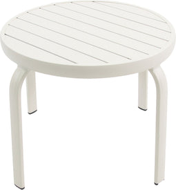 Bijzettafel Buiten Rond - Wit Metaal - 50x50x43cm - Phil - Giga Meubel