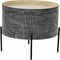 Bijzettafel DKD Home Decor 45 x 45 x 39 cm Zilverkleurig Zwart Metaal Hout MDF