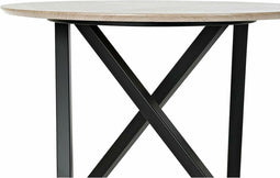 Bijzettafel DKD Home Decor 65 x 65 x 49,5 cm Zwart Metaal Hout Lichtbruin